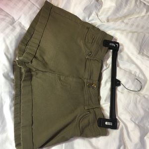 Army green shorts